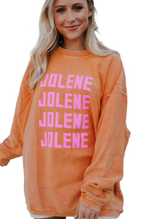 Ribbed Corduroy Oversized Sweatshirt